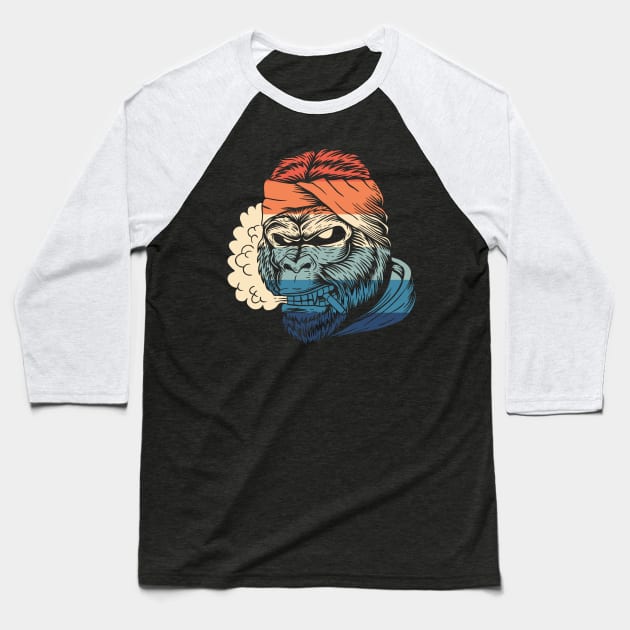 Monkey Classic Gangster Baseball T-Shirt by Rise And Design